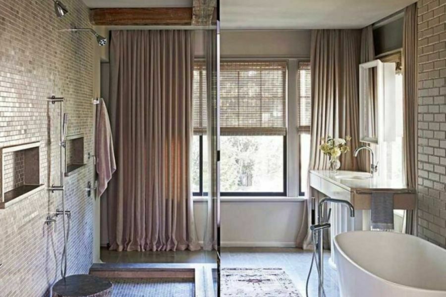Rustic and modern bathrooms 1