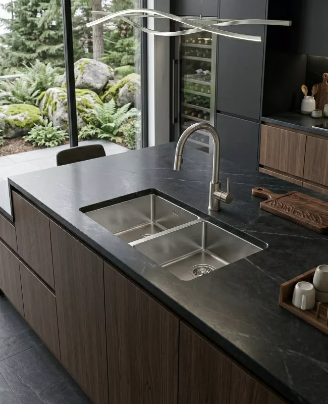 sink steel double